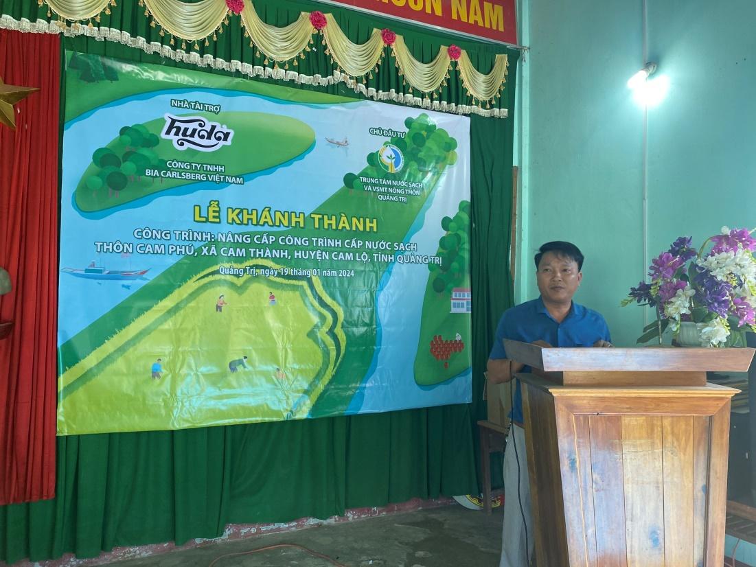 Khánh thành công trình nâng cấp hệ thống cấp nước sạch thôn Cam Phú xã Cam Thành huyện Cam Lộ