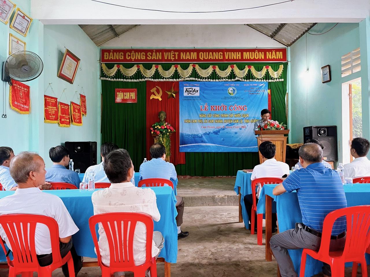 Lễ khởi công nâng cấp công trình cấp nước sạch thôn Cam Phú, xã Cam Thành, huyện Cam Lộ